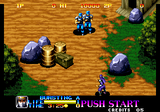 Ninja Commando (Arcade) screenshot: Let's kill ninja's.