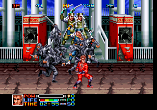 Ninja Combat (Arcade) screenshot: Hectic.