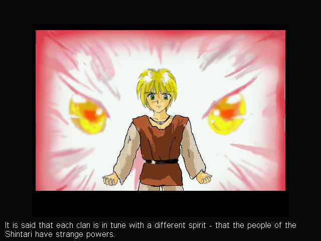 Neophyte: The Spirit Master (Windows) screenshot: The people of the 7 Shintari clans have special powers.