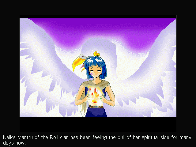 Neophyte: The Spirit Master (Windows) screenshot: Neika will soon learn more about these powers.