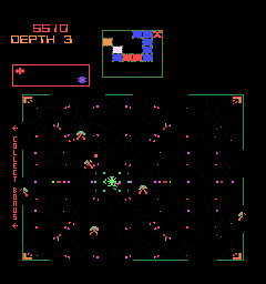 Space Dungeon (Arcade) screenshot: Received a deadly hit