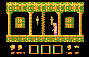 Zbir (Atari 8-bit) screenshot: Chain wall