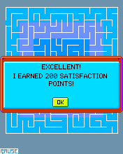 My Monster Pet (J2ME) screenshot: Earning satisfaction points