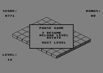 Isora / Loops DX (Atari 8-bit) screenshot: Isora - game options