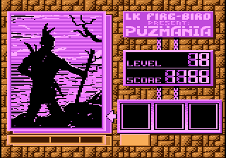 Puzmania (Atari 8-bit) screenshot: Level 18 new picture