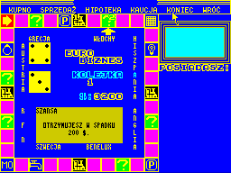 Euro Biznes (ZX Spectrum) screenshot: Luck field - random events