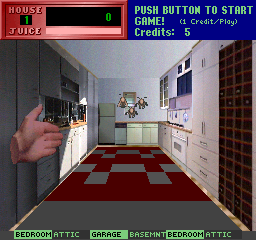 Exterminator (Arcade) screenshot: Here come the insects.