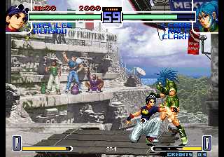 The King of Fighters 2002: Challenge to Ultimate Battle (Arcade) screenshot: Low Punch.