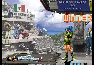 The King of Fighters 2002: Challenge to Ultimate Battle (Arcade) screenshot: Winner!