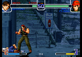 The King of Fighters 2002: Challenge to Ultimate Battle (Arcade) screenshot: Get Up.