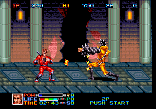 Ninja Combat (Arcade) screenshot: The big ones keep coming.