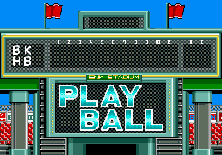 Baseball Stars Professional (Arcade) screenshot: Play ball.