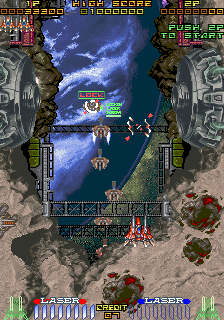 Galactic Attack (Arcade) screenshot: Ships to blast.