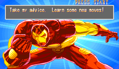 Marvel Super Heroes (Arcade) screenshot: Taunting.