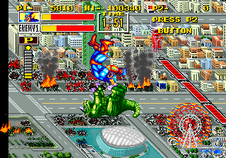 King of the Monsters (Arcade) screenshot: Thrown me off.