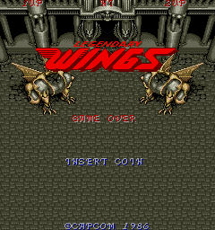 Legendary Wings (Arcade) screenshot: Title Screen.