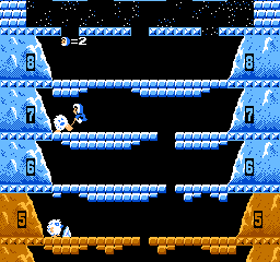 Screenshot of Ice Climber (Arcade, 1984) - MobyGames