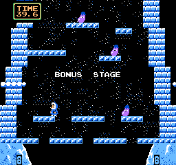 Ice Climber (Arcade) screenshot: Reached bonus stage