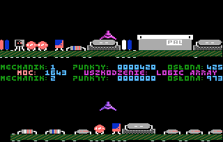 Inside (Atari 8-bit) screenshot: Landing of the damaged chip