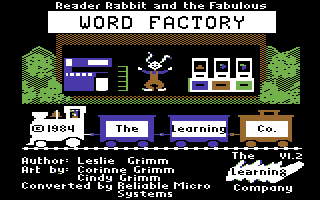 Reader Rabbit (Commodore 64) screenshot: Title screen