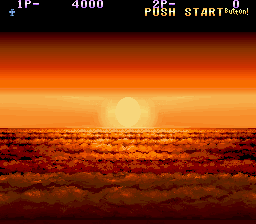 P47 Thunderbolt (Arcade) screenshot: Sunset