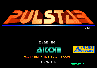 Pulstar (Arcade) screenshot: Title Screen.
