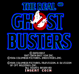 The Real Ghostbusters (Arcade) screenshot: Title Screen.