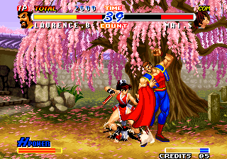 Real Bout Fatal Fury 2: The Newcomers (Arcade) screenshot: Kick to the ankle.