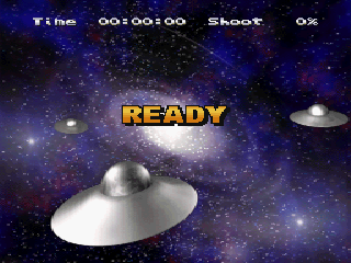 The Invaders: Space Invaders 1500 (PlayStation) screenshot: Get ready! (time attack)