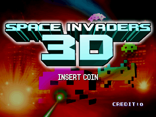 The Invaders: Space Invaders 1500 (PlayStation) screenshot: Space Invaders 3D title screen