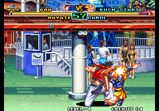 Savage Reign (Arcade) screenshot: Another punch.