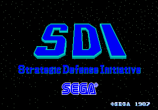 SDI: Strategic Defense Initiative (Arcade) screenshot: Title Screen.