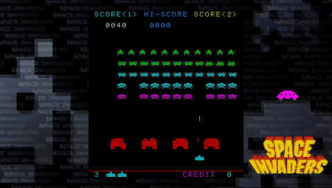 Screenshot of Space Invaders Pocket (PSP, 2005) - MobyGames