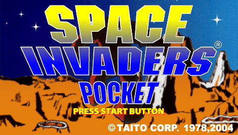 Space Invaders Pocket (PSP) screenshot: Title screen