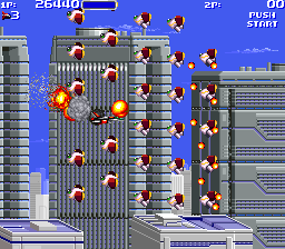 Air Buster (Arcade) screenshot: Big squadron