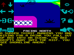 Zzzz (ZX Spectrum) screenshot: In the ocean