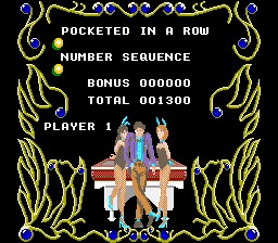 Side Pocket (Arcade) screenshot: Cleared the table.