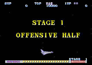 SDI: Strategic Defense Initiative (Arcade) screenshot: Stage 1.