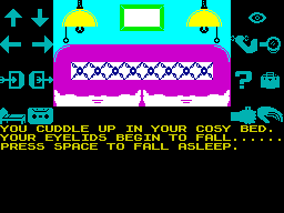 Zzzz (ZX Spectrum) screenshot: About to fall asleep
