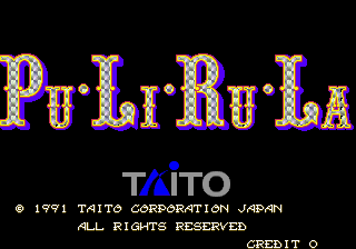 Pu•Li•Ru•La (Arcade) screenshot: Title Screen.