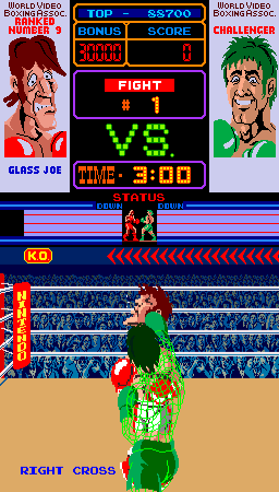 Punch-Out!! (Arcade) screenshot: Hit him