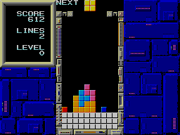 Tetris (Arcade) screenshot: Cleared 3 lines