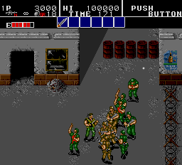 Bloody Wolf (Arcade) screenshot: Getting hectic.