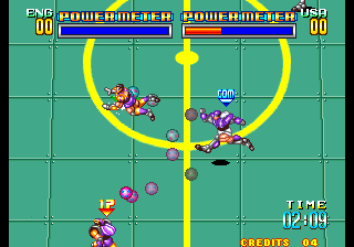 Soccer Brawl (Arcade) screenshot: Special shot.