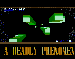 Quarth (Arcade) screenshot: Intro. Deadly phenomenon caused some huge explosion