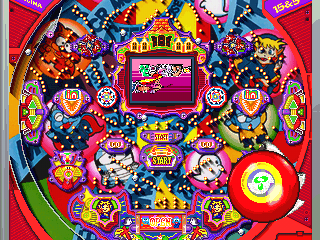 Hissatsu Pachinko Station: Monster House Special (PlayStation) screenshot: The power control, lower right, is displayed when the circle key is pressed. Then, and only then, will the left/right keys adjust the power