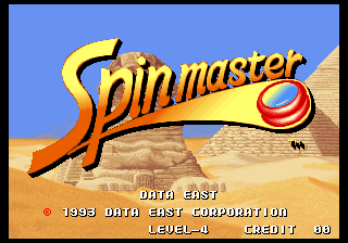 Spinmaster (Arcade) screenshot: Title Screen.