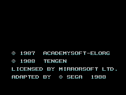 Tetris (Arcade) screenshot: Legal info