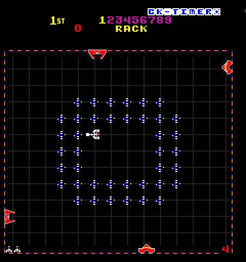 Solar Fox (Arcade) screenshot: Let's go.