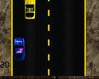 Prawo krwi (Amiga) screenshot: Mission 8 car chase